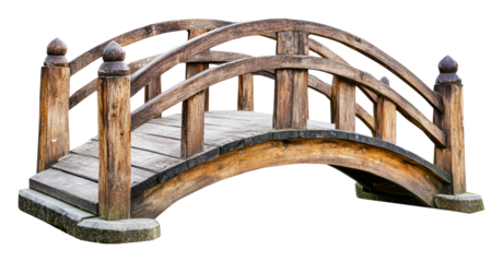 PNG Wooden bridge designed in traditional style