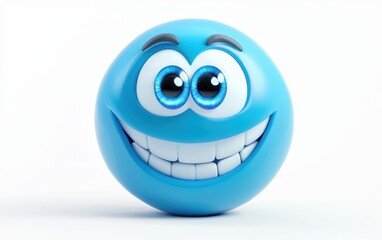 3D icon cartoon emodji isolated on a white background