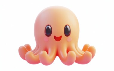 3D icon cartoon isolated on a white background