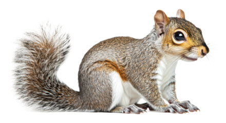 PNG Squirrel in a relaxed pose showing its features