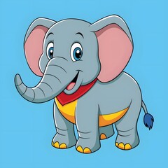 Naklejka premium baby elephant cartoon