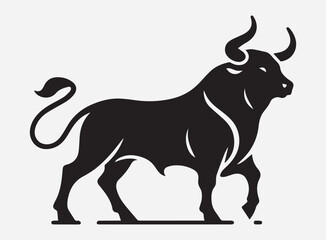 High Quality Bull Silhouette Vector for Design Projects