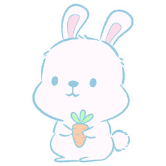 bunny with a carrot