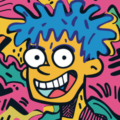 Vibrant Cartoon Character