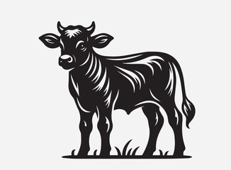 Calf Silhouette Vector for Creative Design Projects - High Quality