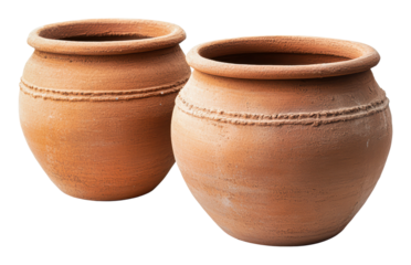 PNG Traditional clay pots for home decoration