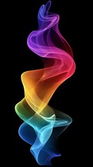 Obraz premium Vibrant Abstract Colorful Wave Patterns, Dynamic Rainbow Swirls, Artistic Fluid Design, Energy Movement, Hypnotic Visual Art, Modern Digital Artwork, Color Spectrum Fusion, Creative Background