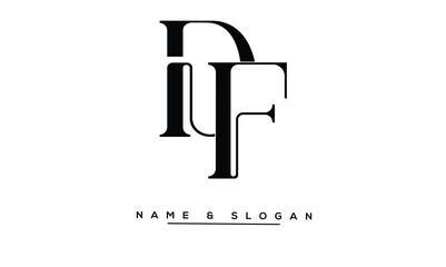 FD, DF Abstract Letters Logo Monogram