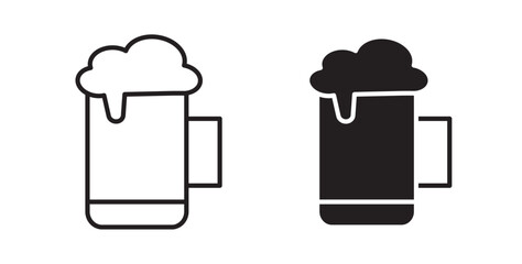 Beer mug icons pack for ui designs