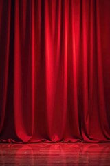Deep red curtain panorama, intense color, seamless background, silk, setting, seamless