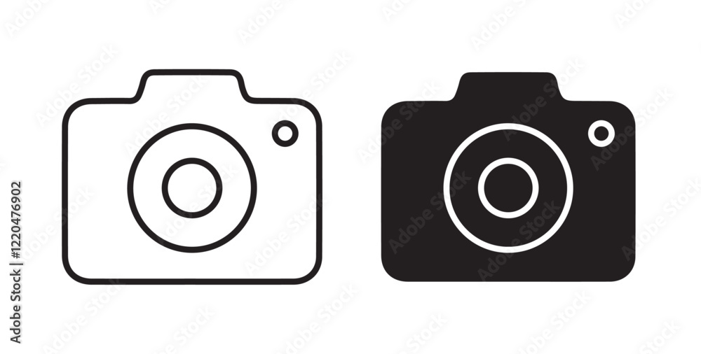 Poster camera icons pack for ui designs