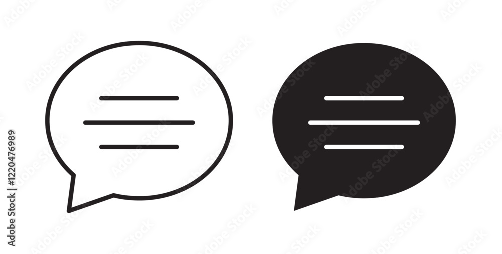 Poster chat icons pack for ui designs