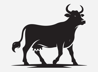 High Quality Cow Silhouette Vector for Design Projects