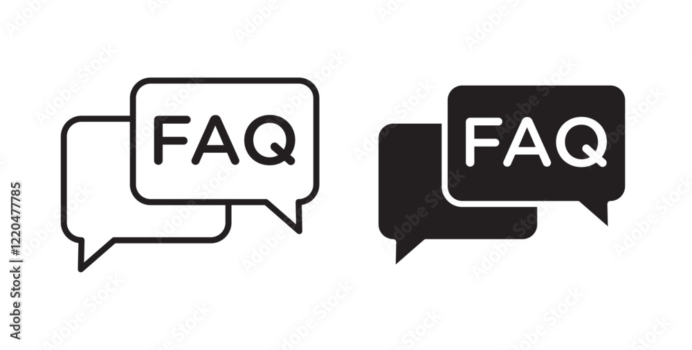 Poster faq icons pack for ui designs