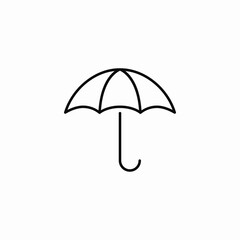 Weather umbrella protection icon vector sign