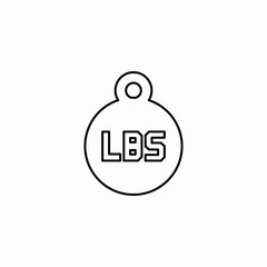 Weight measure tag icon vector sign