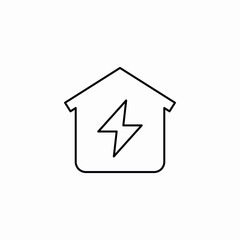 Energy house power icon vector sign