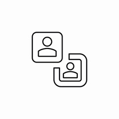 User switch profile icon vector sign