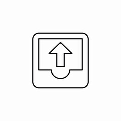 Upload cloud arrow icon vector sign