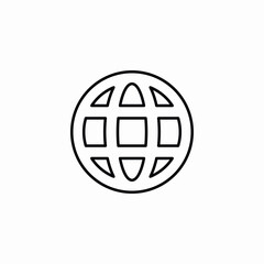 Global world network icon vector sign