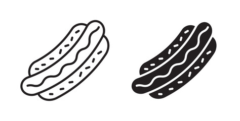 Hot dog icons pack for ui designs