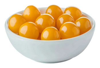 PNG Fresh yellow egg yolks in a white bowl
