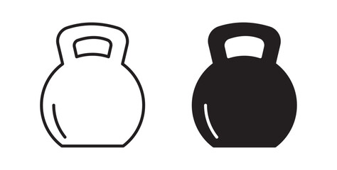 Kettlebell icons pack for ui designs