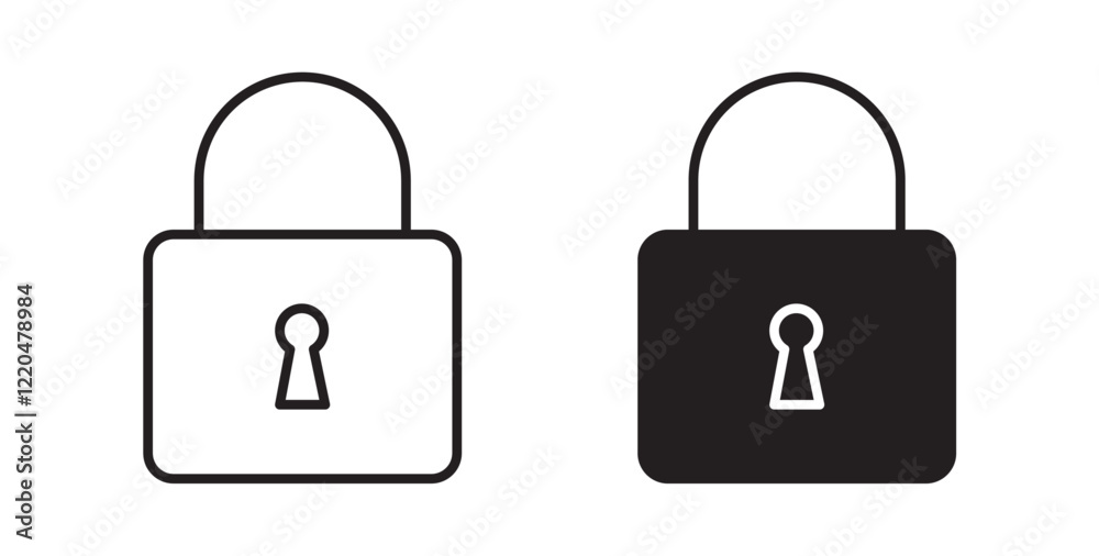 Poster lock closed icons pack for ui designs