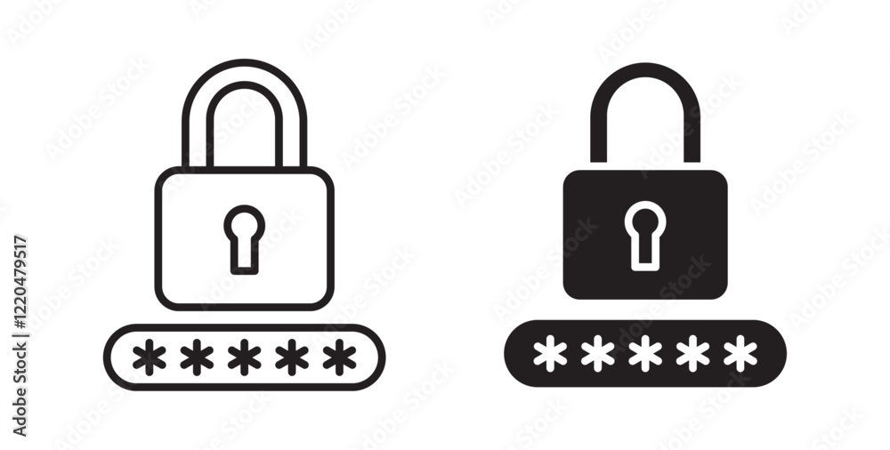 Poster password icons pack for ui designs