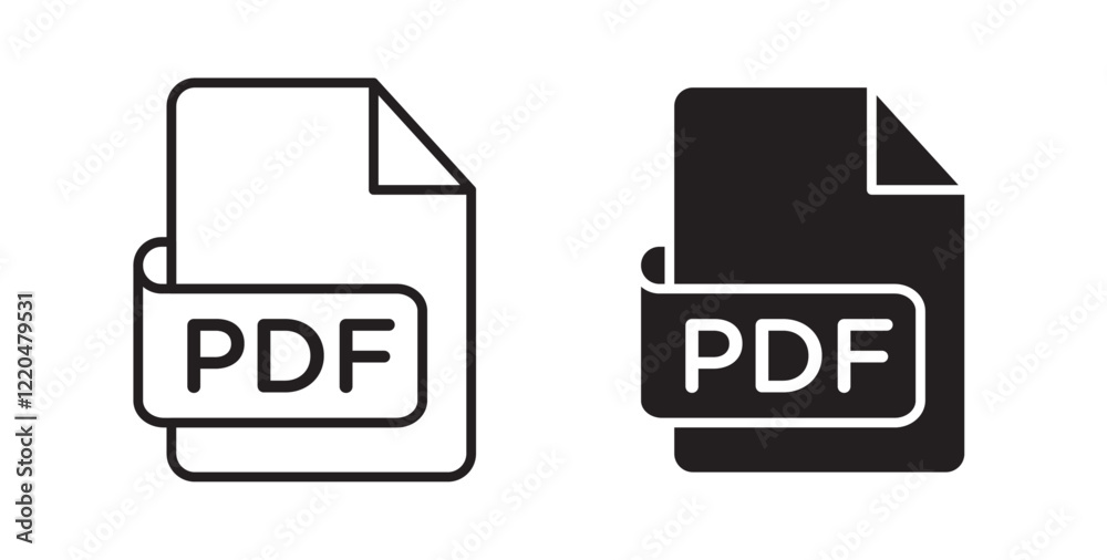 Aufkleber pdf file icons pack for ui designs