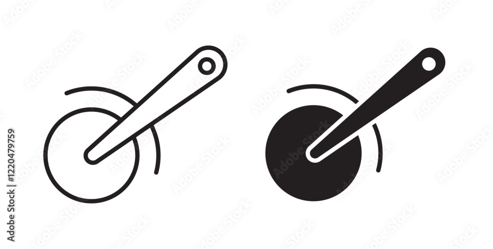 Poster pizza slicer icons pack for ui designs