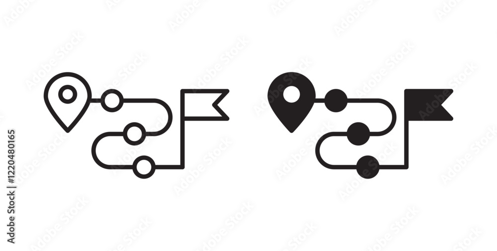 Poster roadmap icons pack for ui designs