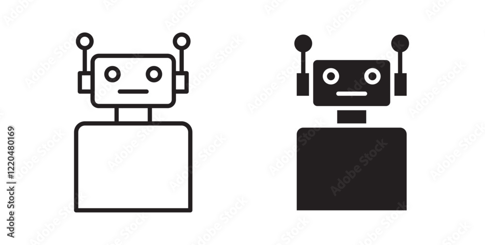 Poster robot icons pack for ui designs