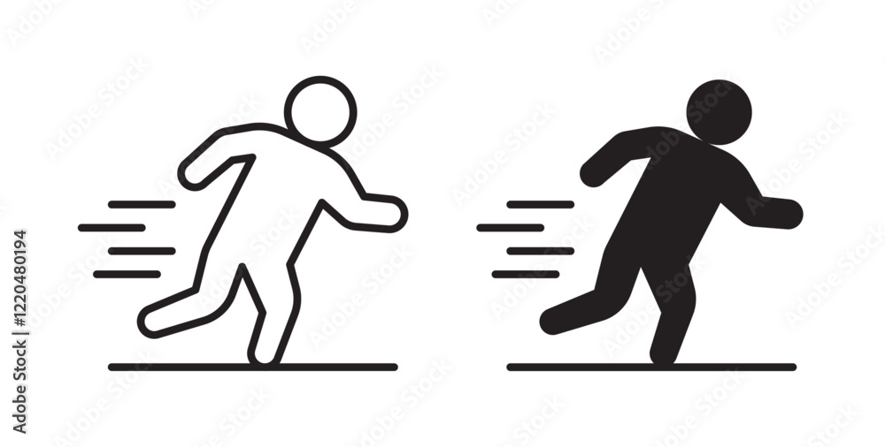 Poster running icons pack for ui designs