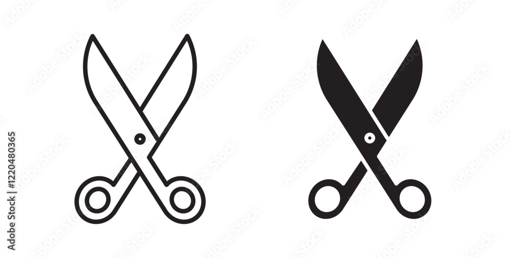 Aufkleber scissors icons pack for ui designs