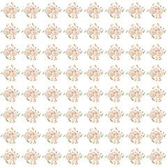 Garlic white onion pattern watercolor illustration on white background