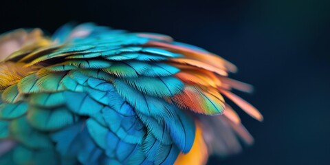 Obraz premium Close-Up of Vibrant Peacock Feathers in Stunning Detail
