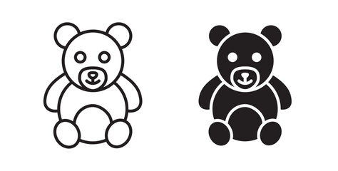 Teddy bear icons pack for ui designs