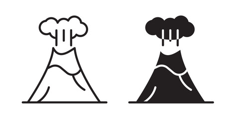 Obraz premium Volcano icons pack for ui designs