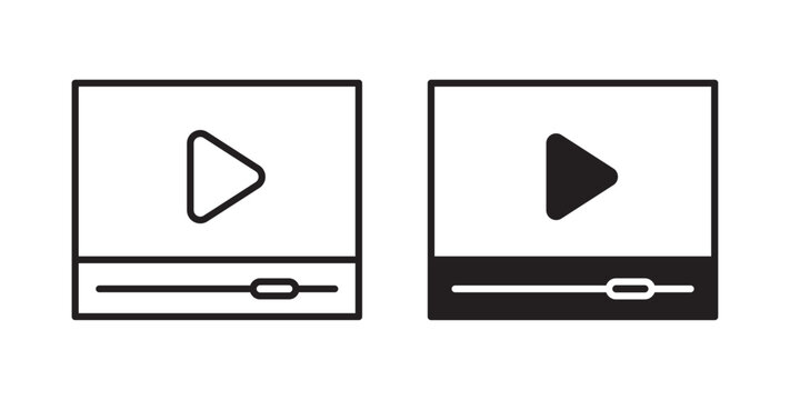 Video tutorial icons pack for ui designs