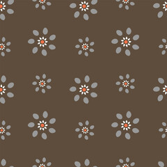Seamless pattern with abstract colors on brown background
