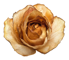 PNG Dried rose with delicate texture and warm hues