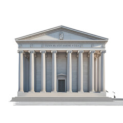 Fototapeta premium 3D front view illustration of a The National Museum of American History United States monument isolated on a white background.