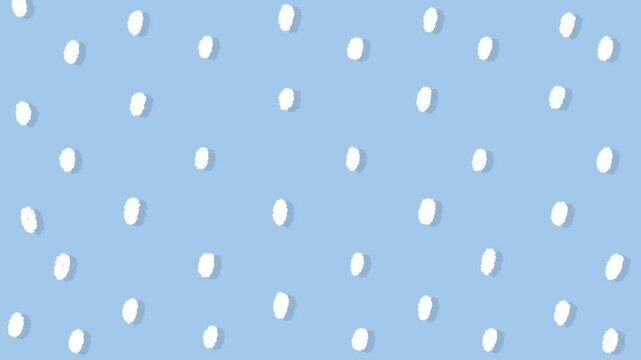 [4K] 2 videos of cute dotted looping animation on a blue and pink background. An adorable hand drawn doodle background with unshape dotted.
