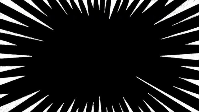 2 videos of colorful and white hand-drawn line animation. Radial Comic Light Speed Lines Moving. Lines for Flash Action with alpha channel. 