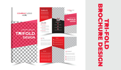 Corporate trifold brochure template design and home renovation trifold brochure design or real estate brochure, home for sale, dream home.