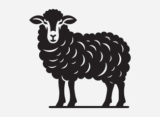 Black Sheep Silhouette Vector for Farm Design, Clipart, and Illustratio