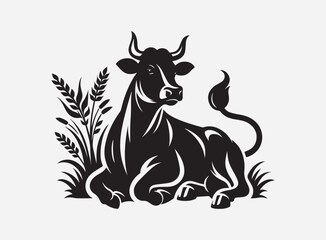 Black Sheep Silhouette Vector for Farm Design, Clipart, and Illustratio