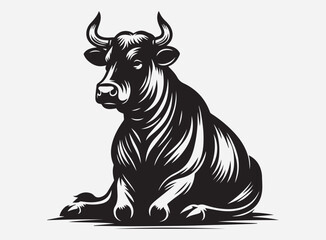 Fototapeta premium Black Sheep Silhouette Vector for Farm Design, Clipart, and Illustratio