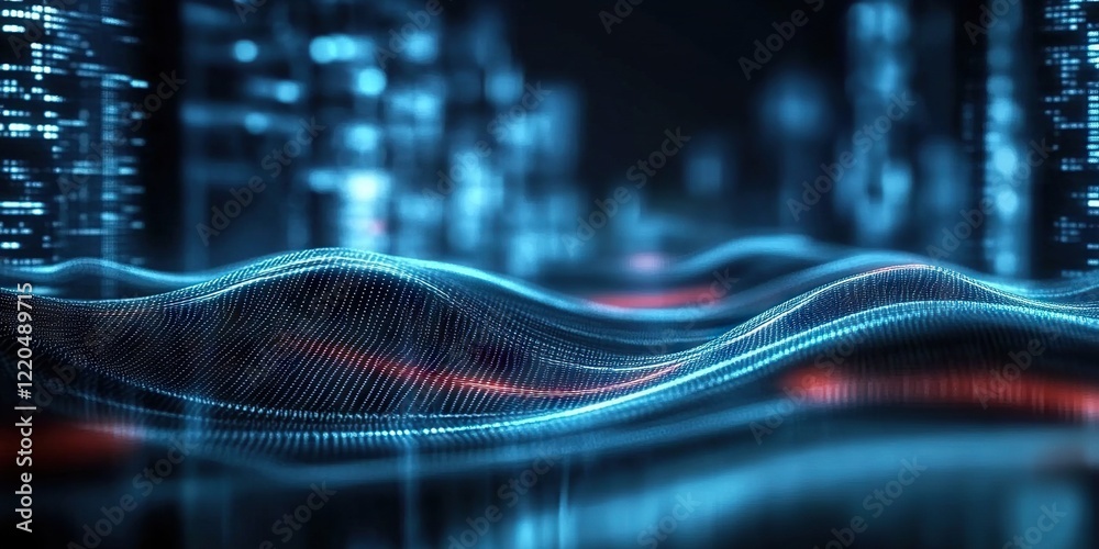 Poster digital background perfect for tech processes, neural networks, artificial intelligence, data transf